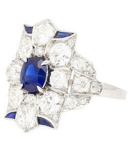 Bague de cocktail Art Déco à fleurs, diamants de laboratoire certifiés IGI, or 18 carats, argent 925, bague de mariage vintage en grappe pour femme - Product Image 2
