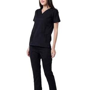 Women Snap Front Maternity <b>Scrub</b> <b>Top</b> Expandable Side Panel Nursing Medical Uniform Hospital Workwear - Product Image 1