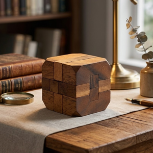 Cubo de Rompecabezas de Madera Hecho a Mano |   Juego de estrategia educativo para adultos y niños |   Juguete clásico de lógica IQ, regalo para el hogar - Product Image 3
