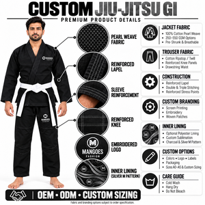 Kimono de Jiu-Jitsu Brésilien Léger pour Hommes, Vente en Gros Usine, Tenue d'Entraînement Professionnelle Personnalisable avec Logo - Product Image 6