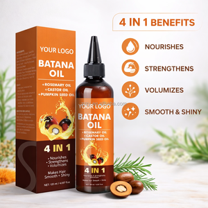 Huile de croissance des cheveux naturelle 4 en 1, huile essentielle pour les soins des cheveux Batana, favorisant la croissance, améliorant la brillance, développant des cheveux sains - Product Image 1