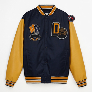 Hunter Green Letterman Jacket con mangas de cuero bronceado | Chaqueta unisex elegante con logotipo personalizado - Product Image 3