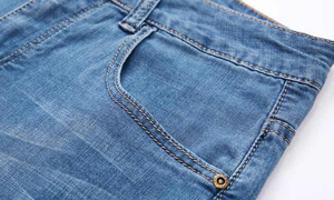 High Quality Blue Denim Shorts for Men Mid Waist Casual Style Washed Printed Pleated Design Fashionable Summer Biker Motor Jeans - Product Image 5