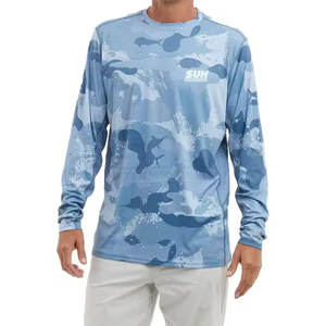 Camisas de Pesca para Hombre, Transpirables, de Secado Rápido, Tallas Grandes, con Logotipo Personalizado, Elegantes, de Alta Calidad, UPF 50, 100% Poliéster - Product Image 1