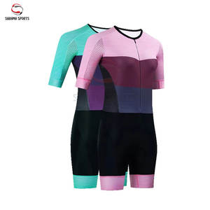Traje de Ciclismo Transpirable de Secado Rápido al por Mayor para Hombre y Mujer, Traje de Ciclismo de Carretera de Verano con Mangas Cortas, Nombre del Equipo Personalizado - Product Image 3