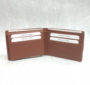 Custom Logo Direct Supplier Cow Leather Card Holder <b>Wallets</b> <b>RFID</b> Promotional Gifting <b>Men</b> Bifold Purse Open Long Bill Sleeve Boys - Product Image 3