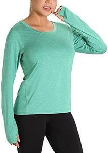 T-shirt pour femme Comfortabletrendwear, design minimaliste, respirant, séchage rapide, manches longues, hauts de sport pour la salle de sport - Product Image 3