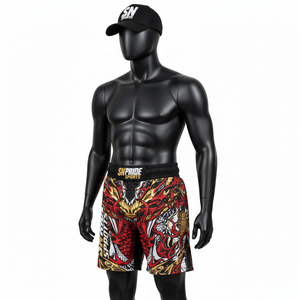 Shorts de karaté et de MMA en polyester + élasthanne, couleur personnalisée, légers, durables, confortables et respirants, prix de gros - Product Image 2