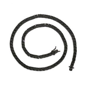 Hip Hop Black Moissanite Tennis Chain <b>Necklace</b> Iced Out Luxury Street Fashion <b>Statement</b> Rapper Style Chain for Men - Product Image 2