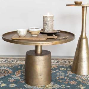 Mesa Auxiliar de Metal Estilo Antiguo con Estructura de Hierro Hecha a Mano y Tapa Decorativa Elegante para Muebles de Esquina de Sala de Estar - Product Image 5