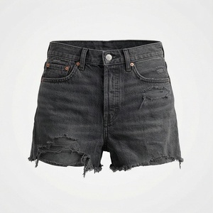 Shorts de Mezclilla Desgastados para Mujer, Diseño Sexy, Jeans de Algodón Lavado Vintage, Atuendo de Verano al por Mayor, Color Personalizado - Product Image 1