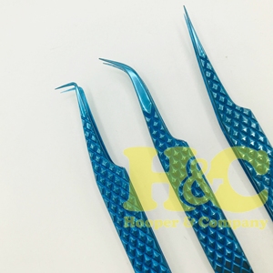 <b>Top</b> Deals Blue Plasma Lash Tweezers Pointed Sustainable Stainless Steel Eyelash Extension Tweezers Anti-Magnetic Tweezers - Product Image 6