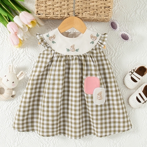 Casual Kids Girls Dress and Shorts Set Summer Maxi Design Breathable & Washable Polyester/Cotton Baby Girls Clothing - Product Image 3