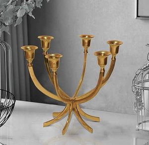 Nuevo Portavelas Dorado de Latón Hecho a Mano, Duradero, para Decoración del Hogar en Interiores/Exteriores, Cumpleaños, Navidad y Pascua - Product Image 5