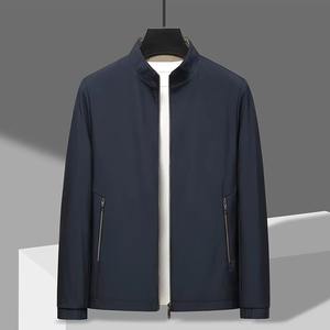 Veste d'affaires pour hommes d'âge moyen, style col montant, décontractée, printemps et automne, avec logo personnalisé OEM - Product Image 5