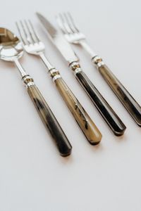 Mirror Polish Flatware <b>Sets</b> With Custom Designing Resin Handles 5 Pcs BPA Free Dishware Safe Cutlery For Table Decoration - Product Image 5