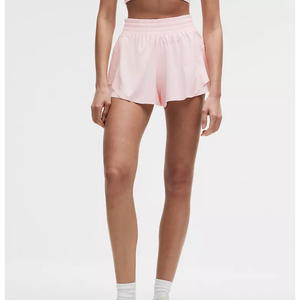 Shorts de course légers pour femmes avec logo personnalisé du fabricant OEM, séchage rapide, 3 pouces, tissés, avec sous-vêtement intégré - Product Image 2