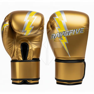 Gants de boxe en cuir de haute qualité, logo personnalisé, entraînement professionnel, évacuation de l'humidité, fermeture auto-agrippante, prix abordable, en vente - Product Image 1