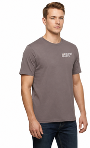 Camiseta de Hombre Marca AMY, 100% Algodón, Casual, Manga Corta, Lisa, con Bordado Frontal, Transpirable, Corte Regular, Personalizable con Logotipo, Venta al Por Mayor - Product Image 1