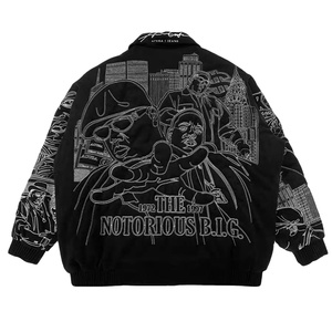 เสื้อแจ็คเก็ตบุผ้าฝ้ายทรงฮิปฮอปหลวมๆ สำหรับคนอ้วน  ลายปัก 3 มิติ  เสื้อโค้ทฤดูหนาวแบบเย็บติดกัน  คุณภาพสูง  รับสั่งทำพิเศษ - Product Image 2