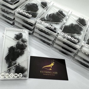 ขนตาปลอมสำเร็จรูปคุณภาพสูง ขายดี งานแฮนด์เมด ขนสังเคราะห์ 10D/14D/16D/20D ยาวเป็นธรรมชาติ สีดำด้าน - Product Image 1