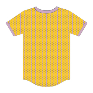 เสื้อยืดคอกวีผู้ชายลายทางสีเหลืองพิมพ์ลายกลิตเตอร์ทรงปกติสไตล์ลำลองแขนสั้นผ้าถักสำหรับผู้ชายที่ได้รับการศึกษาจาก HBCU - Product Image 2