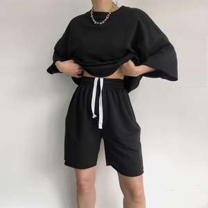 Custom 2 Piece Sets Outfits for Women Summer Casual Shorts And <b>T</b> Shirt Fashion Trendy Short Sleeve Top and Shorts Outfits Set - Product Image 5
