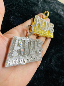 จี้โมอิสซาไนต์แบบ Iced Out ATPB สร้อยคอฮิปฮอปแบบมีสไตล์ Ain't Tryna Die Broke เครื่องประดับสตรีทแวร์สำหรับแร็ปเปอร์แบบสั่งทำได้ - Product Image 5