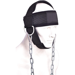 Arnés de entrenamiento de músculos cervicales de alta resistencia, equipo cómodo para levantamiento de pesas con cadena de acero y acolchado suave para soporte. - Product Image 1
