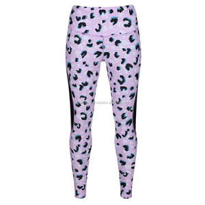 Leggings de gym fitness classiques personnalisés pour femmes, vêtements d'entraînement décontractés respirants avec logo sur la taille moyenne en vente! - Product Image 5