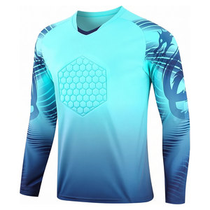 Custom Logo Men's <b>Padded</b> Goalkeeper Jersey Short Hex Chest Protection Professional Football Goalie <b>Shirt</b> Quick Dry Breathable - Product Image 1