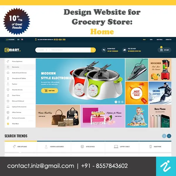 Hermoso diseño de sitio web de comercio electrónico, personalizado, con la mejor plataforma de comercio electrónico