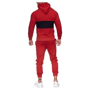 Winter Outdoor Customized Logo <b>Polyester</b>/Cotton Men's Hoodie Tracksuit Black Red Formal Breathable Fleece Sweatshirt <b>Joggers</b> - Product Image 2