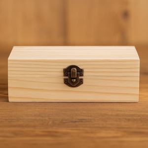 Rustic Farmhouse Style Wooden Storage <b>Box</b> with Metal <b>Lock</b> for Kitchen Pantry and Home Storage - Product Image 4