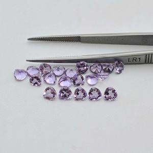 5mm naturel rose améthyste coeur pierres coupées oeil propre qualité améthyste à facettes pierre précieuse en vrac toutes les tailles personnalisation disponible - Product Image 2