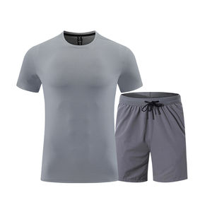 Conjunto Deportivo para Hombre, Camiseta y Pantalones Cortos, 2 Piezas, Ropa Deportiva Transpirable, Traje de Entrenamiento - Product Image 6