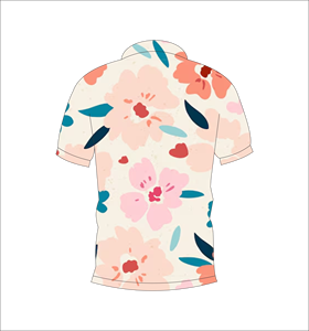 เสื้อโปโลพิมพ์ลายดอกไม้แบบกำหนดเอง แขนสั้น สวมใส่สบาย เหมาะสำหรับกอล์ฟ เทนนิส ชุดทีมฤดูร้อน - Product Image 2