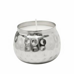 Wholesale <b>Silver</b> Hammered Metal <b>Candle</b> Jars With Lids Round Nickle Plated <b>Candle</b> <b>Holder</b> For Home & Wedding Decoration On Sale - Product Image 6