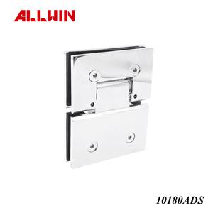 180 Degree Modern Design <b>Square</b> Brushed Nickel <b>Adjustable</b> Solid Brass Shower Door Hinge for Bedroom Kitchen Bathroom - Product Image 5