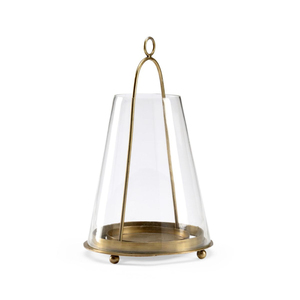 Taper Candleholder Glass <b>Brass</b> Base Heat Resistant Home Decoration <b>Lantern</b> Metal Glass Votives Candle Holder - Product Image 2