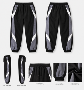 Custom Mens Lightweight Sporty Colorblock Tracksuit Windproof Windbreaker Activewear Zip Jacket Jogger <b>Pants</b> Set - Product Image 3