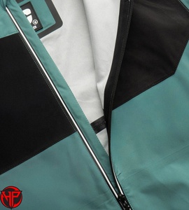 Chaqueta Softshell para Hombre con Bloques de Color, Cierre Completo, Cuello Alto, Cortavientos, Ligera, para Trabajo al Aire Libre, Impermeable - Product Image 4