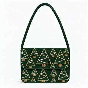 Stylish Ethnic <b>Beaded</b> Shoulder <b>Purse</b> for Women with Detailed Embroidery and Decorative Statement Design - Product Image 1