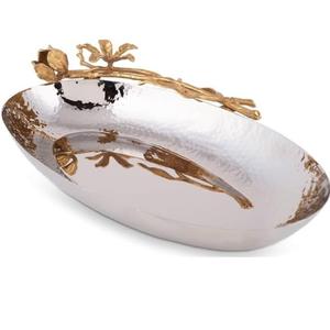 Plateau de service en métal doré pour la décoration de table, produit le plus vendu, plateau de service personnalisé pour les desserts ou les aliments - Product Image 2