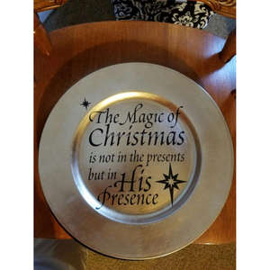 Plat de service de plat de chargeur de nourriture en métal de forme réutilisable plat plat de chargeur plat haut plateau/assiette de nourriture de finition d'émail pour des vacances - Product Image 2