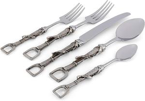 Ensemble de couverts modernes en acier inoxydable pour hôtel, cuillère, fourchette, couteau, couverts de mariage élégants avec finition miroir, idéal pour les restaurants - Product Image 6