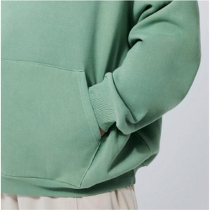 Latest Winter 100% Cotton Fleece Thermal Long Sleeve <b>Hoodie</b> Men Easy Fashion Collar Casual Print Breathable Solid <b>Plain</b> Dyed - Product Image 2