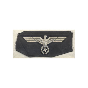 Casquette Bevo personnalisée avec insignes d'aigles et de crânes, casquette de cérémonie avec insignes d'aigles et de crânes - Product Image 1