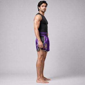 Shorts de Muay Thai athlétiques offrant un tissu léger, un confort respirant et une qualité fiable pour les séances d'entraînement régulières. - Product Image 4