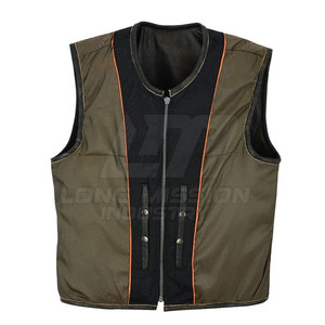 Chaleco de Cuero de Calidad Superior, Chaleco de Cuero con Color Personalizado, Chaleco de Cuero para Motociclistas con Costuras Finas - Product Image 6